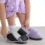 TapFoots Charcoal Grey Slippers, Extra Wide & Adjustable for Seniors